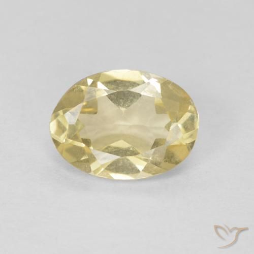 1.10 ct Yellow Beryl Stone, Natural Beryl in Oval Facet Shape for Sale
