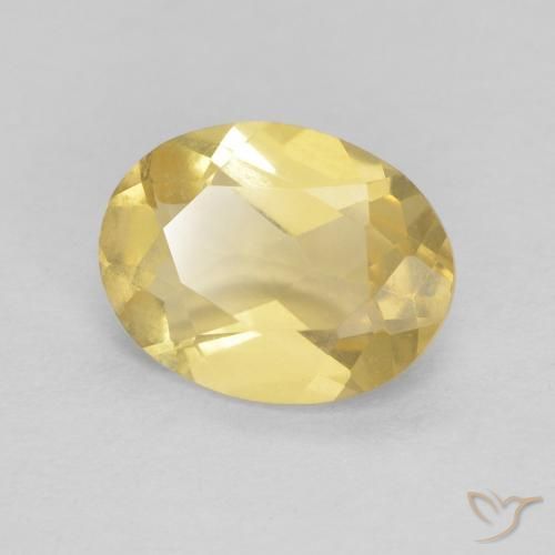 1.05 ct Yellow Beryl Stone, Natural Beryl in Oval Facet Shape for Sale