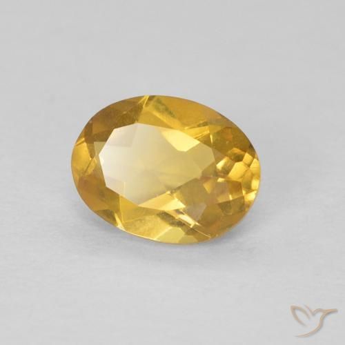 0.76 ct Golden Beryl Stone, Natural Beryl in Oval Facet Shape for Sale