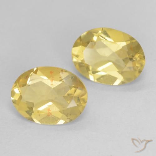 2.04 ctw Yellow Beryl Stones, Natural Beryl in Oval Facet Shape for Sale