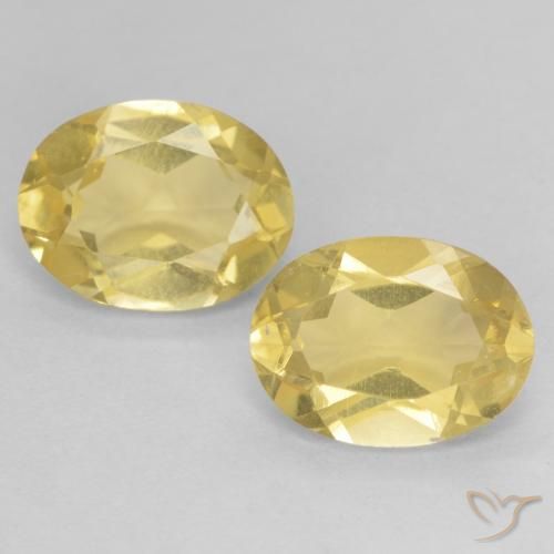 2.17 ctw Yellow Beryl Stones, Natural Beryl in Oval Facet Shape for Sale