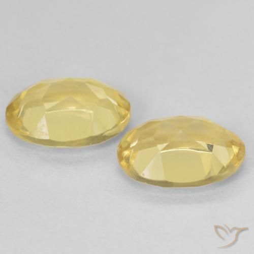 Beryl Gemstones in 8 x 6 mm (calibrated) Size for Sale, Beryl Stones in Light Gold Color