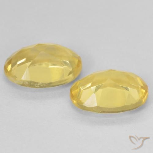Beryl Gemstones in 8 x 6 mm (calibrated) Size for Sale, Beryl Stones in Light Yellow Color