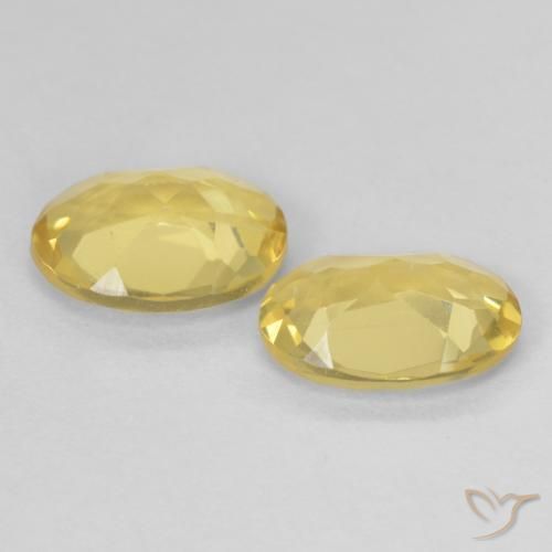 Beryl Gemstones in 8 x 6 mm (calibrated) Size for Sale, Beryl Stones in Light Golden-Yellow Color