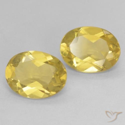 2.30 ctw Yellow Beryl Stones, Natural Beryl in Oval Facet Shape for Sale