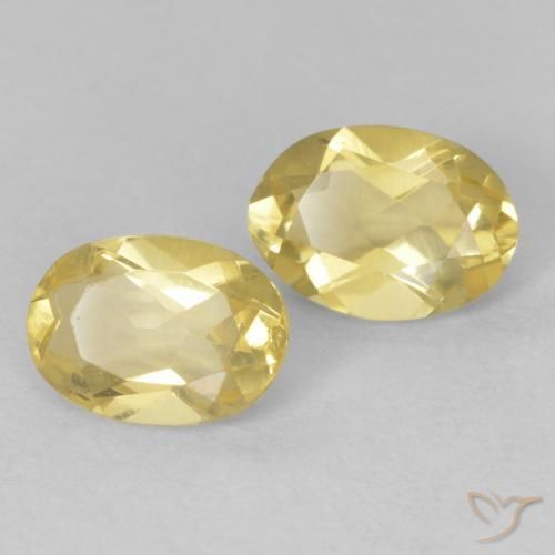 1.26 ctw Yellow Beryl Stones, Natural Beryl in Oval Facet Shape for Sale