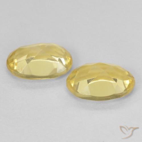 Beryl Gemstones in 7 x 5 mm (calibrated) Size for Sale, Beryl Stones in Light Yellow Color