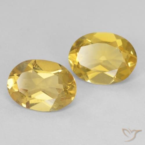 2.15 ctw Yellow Beryl Stones, Natural Beryl in Oval Facet Shape for Sale