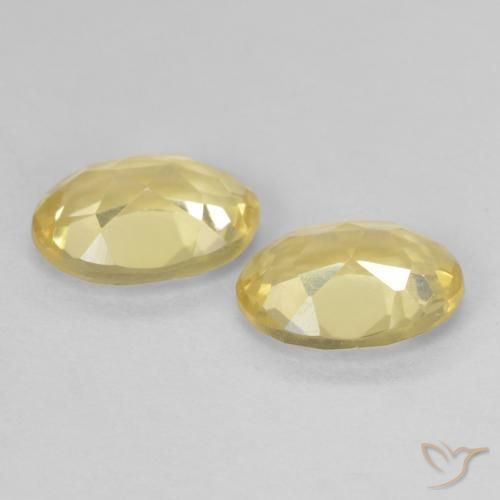Beryl Gemstones in 8 x 6 mm (calibrated) Size for Sale, Beryl Stones in Light Yellow Color