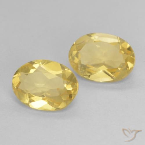 2.23 ctw Yellow Beryl Stones, Natural Beryl in Oval Facet Shape for Sale