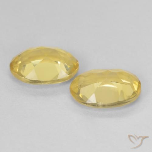 Beryl Gemstones in 8 x 6 mm (calibrated) Size for Sale, Beryl Stones in Light Yellow Color