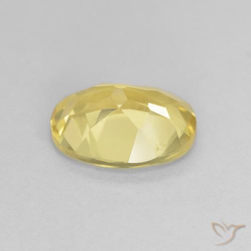 Beryl Gemstone in 9 x 7 mm (calibrated) Size for Sale, Beryl Stone in Light Golden-Yellow Color
