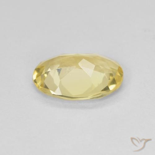 Beryl Gemstone in 9 x 6.7 mm Size for Sale, Beryl Stone in Light Golden-Yellow Color