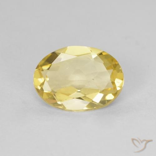 1.22ct Natural Light Yellow Beryl, Oval, VVS-VS