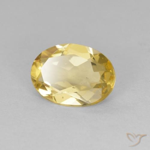 1.22 ct Yellow Beryl Stone, Natural Beryl in Oval Facet Shape for Sale