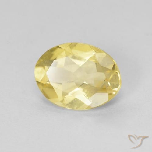 1.29ct Natural Light Yellow Beryl, Oval, VVS-VS