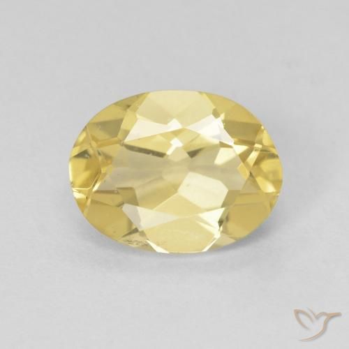 1.74ct Natural Light Yellow Beryl, Oval, VVS-VS