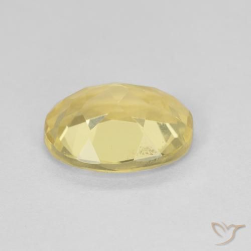 Beryl Gemstone in 9 x 7 mm (calibrated) Size for Sale, Beryl Stone in Light Yellow Color