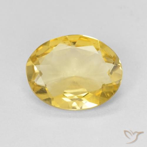 1.73ct Natural Light Gold Beryl, Oval, VVS-VS