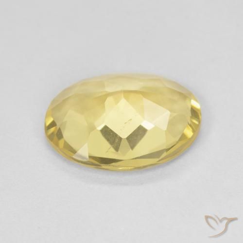 Beryl Gemstone in 10 x 8 mm (calibrated) Size for Sale, Beryl Stone in Light Gold Color