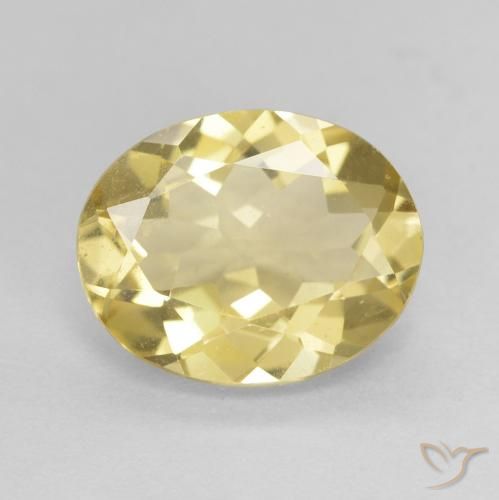 2.39ct Natural Light Yellow Beryl, Oval, VVS-VS