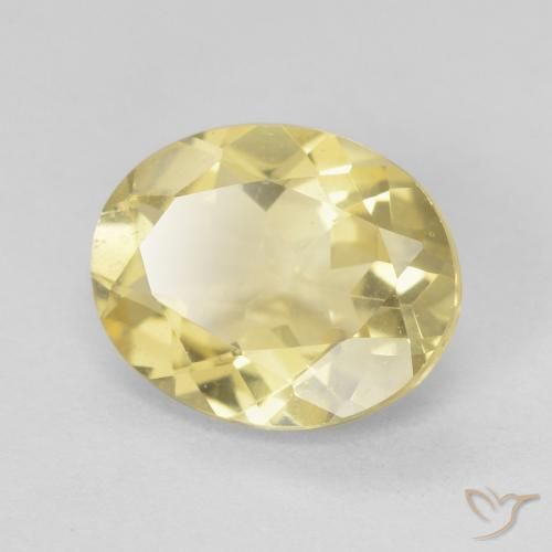 2.39 ct Yellow Beryl Stone, Natural Beryl in Oval Facet Shape for Sale