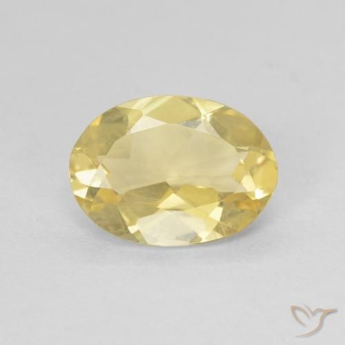 1.46ct Natural Light Golden-Yellow Beryl, Oval, VVS-VS