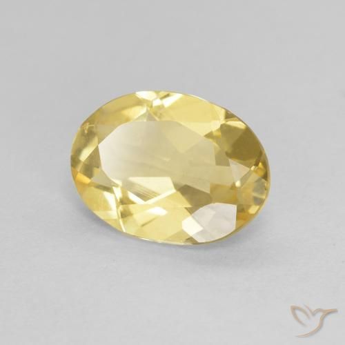 1.46 ct Yellow Beryl Stone, Natural Beryl in Oval Facet Shape for Sale