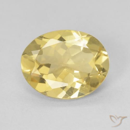 2.22ct Natural Light Golden-Yellow Beryl, Oval, VVS-VS