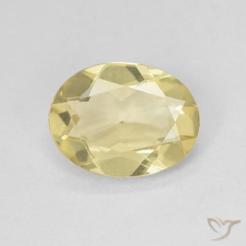 1.50 ct Yellow Beryl Stone, Natural Beryl in Oval Facet Shape for Sale