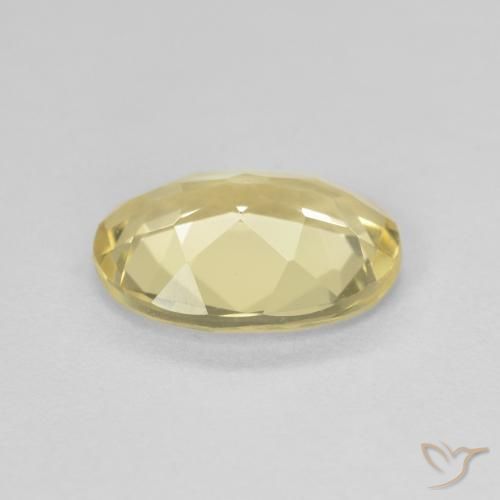 Beryl Gemstone in 9 x 7 mm (calibrated) Size for Sale, Beryl Stone in Light Golden-Yellow Color