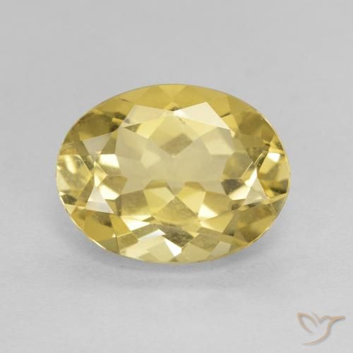 2.15ct Natural Light Golden-Yellow Beryl, Oval, VVS-VS
