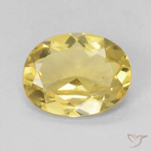 2.38ct Natural Light Yellow Beryl, Oval, VVS-VS