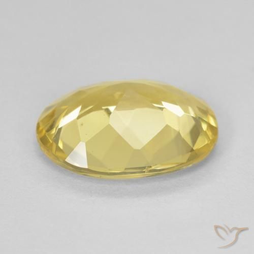 Beryl Gemstone in 10.9 x 8.5 mm Size for Sale, Beryl Stone in Light Yellow Color