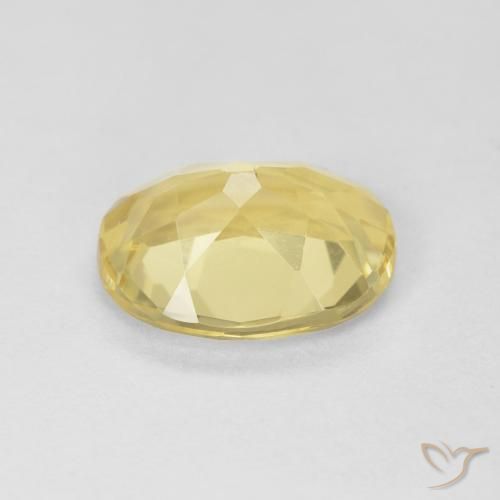 Beryl Gemstone in 9 x 7 mm (calibrated) Size for Sale, Beryl Stone in Light Yellow Color