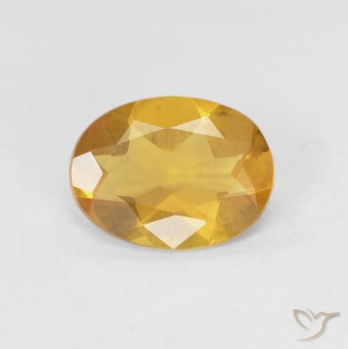 1.32 ct Golden Beryl Stone, Natural Beryl in Oval Facet Shape for Sale