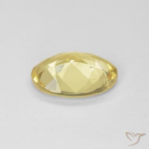 Beryl Gemstone in 9 x 7 mm (calibrated) Size for Sale, Beryl Stone in Earthy Yellow Color