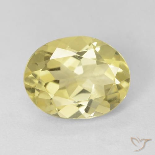 2.37ct Natural Very Light Dijon Yellow Beryl, Oval, VS