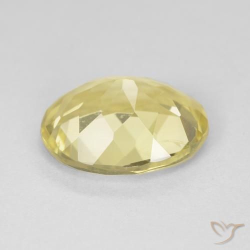 Beryl Gemstone in 10 x 8 mm (calibrated) Size for Sale, Beryl Stone in Very Light Dijon Yellow Color