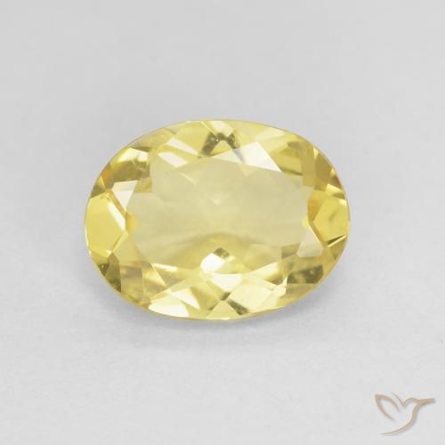 1.45ct Natural Light Yellow Beryl, Oval, VS