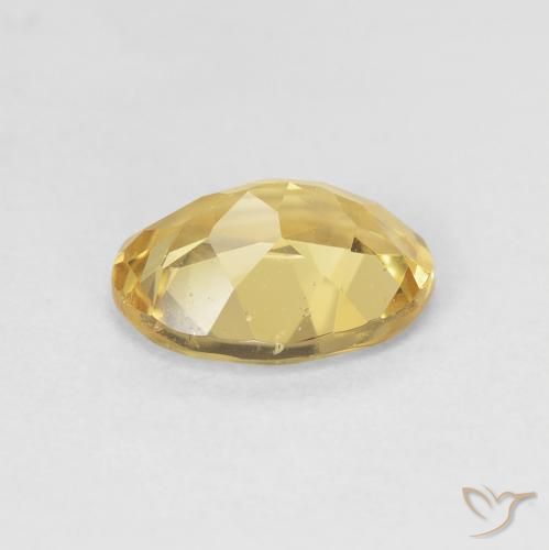 Beryl Gemstone in 9 x 7 mm (calibrated) Size for Sale, Beryl Stone in Bumblebee Yellow Color
