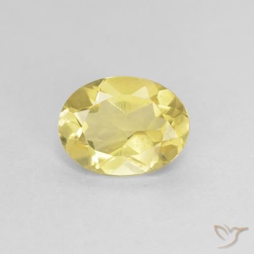 1.07ct Natural Very Light Dijon Yellow Beryl, Oval, VS