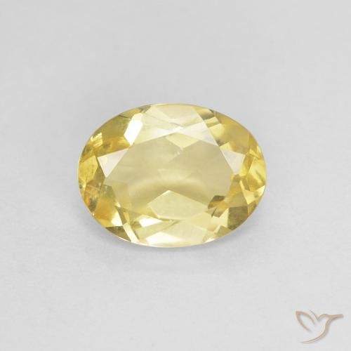 1.25ct Natural Medium Yellow Beryl, Oval, VS