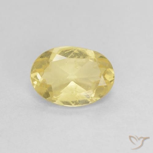 0.75ct Natural Light Yellow Beryl, Oval, VS