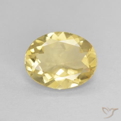 1.84ct Natural Light Yellow Beryl, Oval, VVS