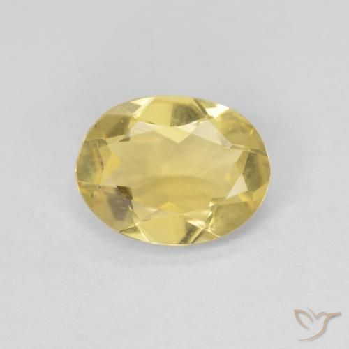 1.42ct Natural Light Golden-Yellow Beryl, Oval, VVS