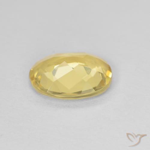 Beryl Gemstone in 9 x 7 mm (calibrated) Size for Sale, Beryl Stone in Light Golden-Yellow Color