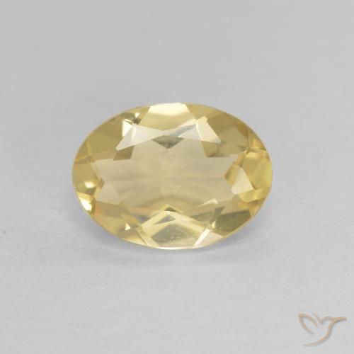 1.49ct Natural Light Gold Beryl, Oval, VVS