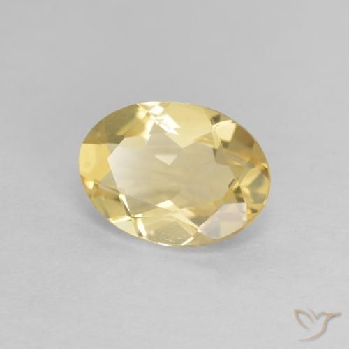 1.49 ct Yellow Beryl Stone, Natural Beryl in Oval Facet Shape for Sale