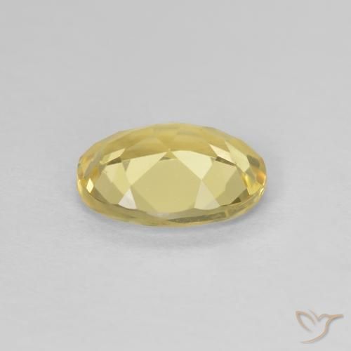 Beryl Gemstone in 9 x 7 mm (calibrated) Size for Sale, Beryl Stone in Light Gold Color